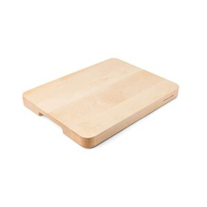 kitchenaid gourmet 42 x 30cm butchers block chopping board with handles, birchwood