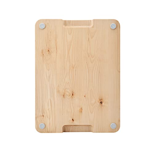 KitchenAid Gourmet 42 x 30cm Butchers Block Chopping Board with Handles, Birchwood