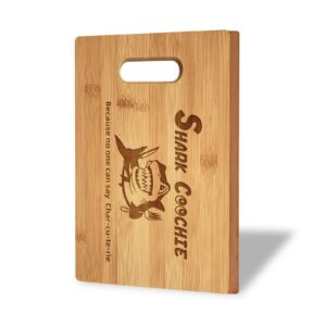shark coochie charcuterie cutting board,personalized charcuterie board,laser engraved bamboo board,charcuterie board for meat and cheese (bb, 11‘’)