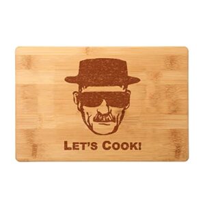 dads birthday gifts - engraved bamboo cutting boards for kitchen, gifts for fathers day, wedding gifts from kids, let's cook chopping board for dad