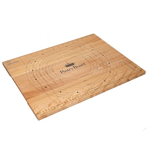 KitchenCraft Home Made Pastry Board with Measurements, Beechwood, 45 x 35 cm