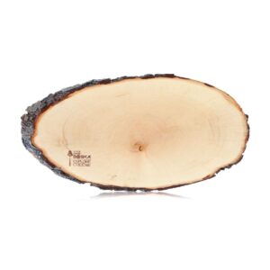 boska holland cheese board, european ash wood w. polished surface, natural bark, 10" x 6", taste collection