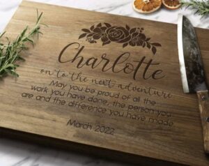 personalized retirement cutting board - engraved gifts, personalized cutting board, retirement gift, gift for retirement