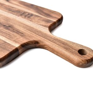 16" x 8.6” Acacia Wood Cutting Board - Wooden Kitchen Cutting Boards for Meat, Cheese, Bread,Vegetables &Fruits, Wooden Spoons for Cooking 4-Piece Beech Wood Utensil Set