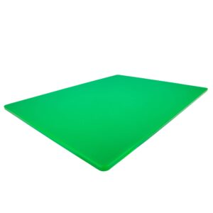 professional plastic cutting board, hdpe poly for restaurants, dishwasher safe and bpa free, 24 x 18 x 0.5 inches, green
