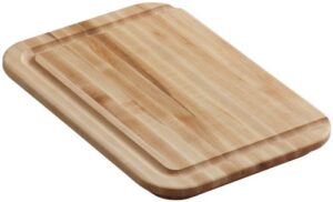kohler k-3294-na hardwood cutting board, fits 15-3/4-inch front-to-back basin, brown - 84612