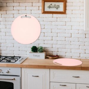 CALLARON Cutting Mat Plastic Cutting Board Round Kitchen Chopping Boards Pizza Board with Hanging Hook Non-Slip for Kitchen Fruit Vegetable Meat A Cutting Boards