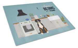 caroline's treasures ck7741lcb greater swiss mountain dog kitchen scene glass cutting board large decorative tempered glass kitchen cutting and serving board large size chopping board