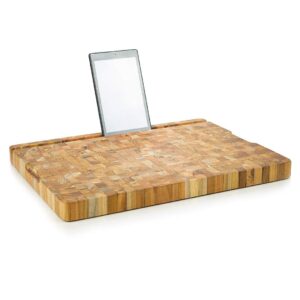 TeakHaus End Grain Large Smart Rectangular Cutting Board