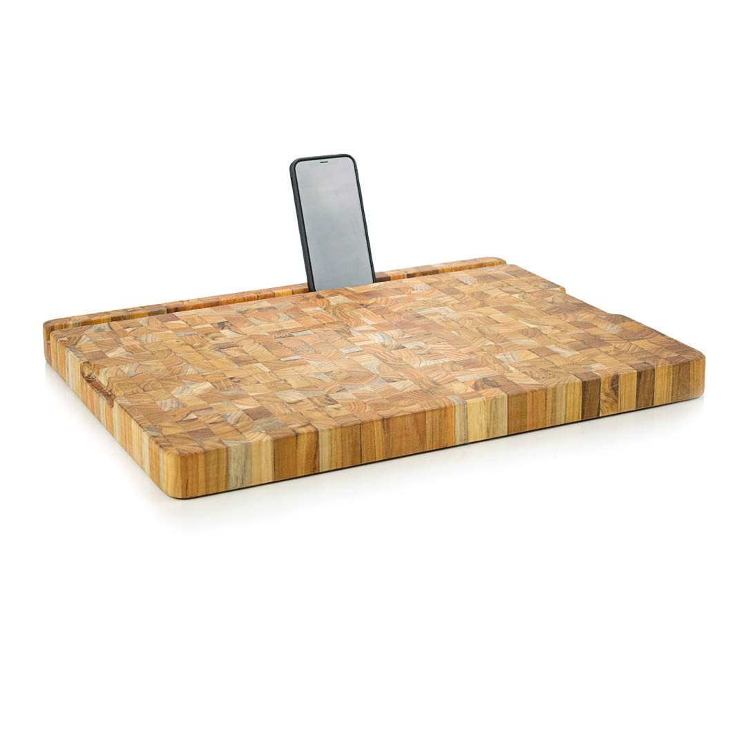 TeakHaus End Grain Large Smart Rectangular Cutting Board