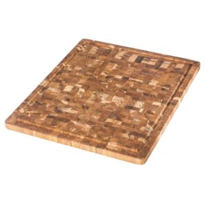 teakhaus scandi 18 x 14 inch rectangular end grain reversible board