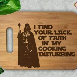 Vader Sith Bamboo Cutting Board, Wedding Gifts, Housewarming Gift, Christmas Butcher Block