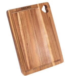 Funny Heart Style Acacia Wood Cutting Board for Kitchen Bread Board Cheese Platter Charcuterie Board Meat Cheese and Vegetables 12 x 8 Inch