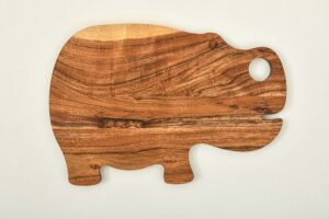 hippo kitchen cutting board - juice grooves with easy-grip handles, non-porous, dishwasher safe
