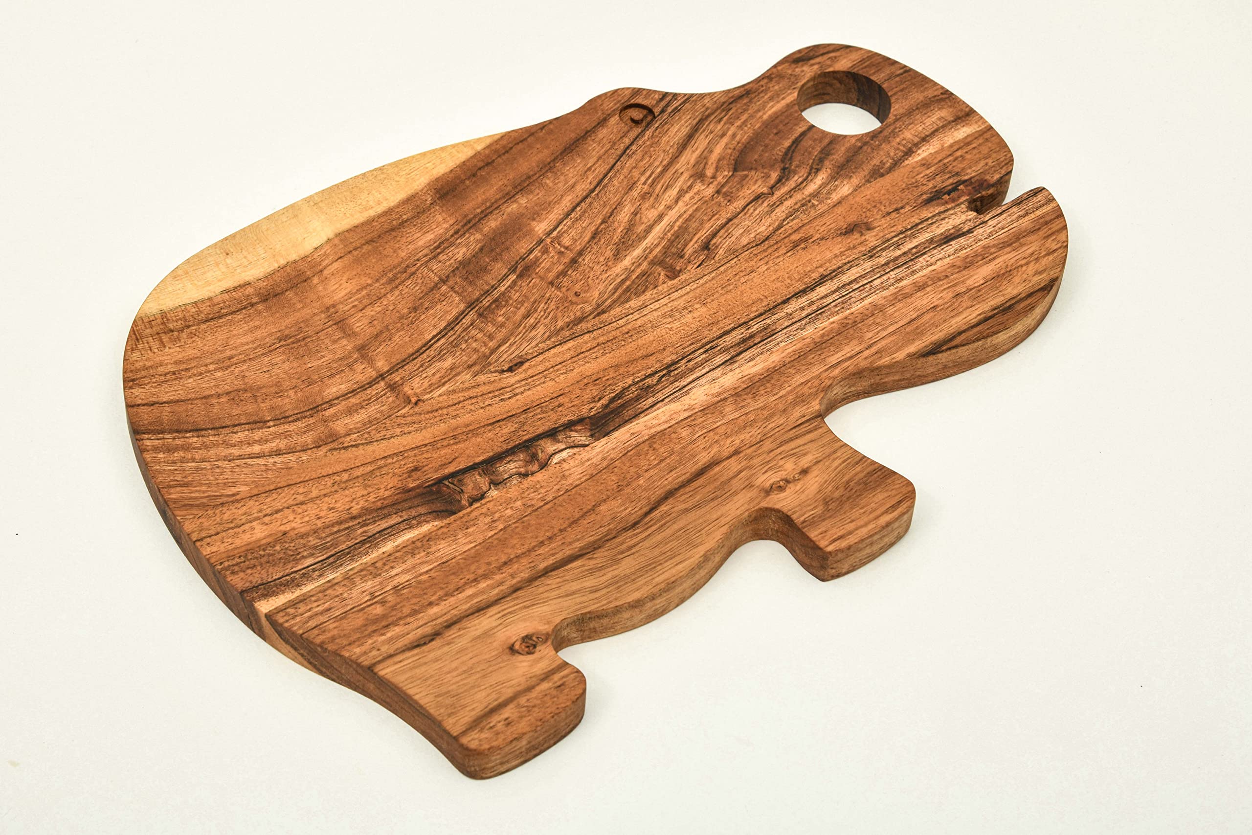 Hippo Kitchen Cutting Board - Juice Grooves with Easy-Grip Handles, Non-Porous, Dishwasher Safe