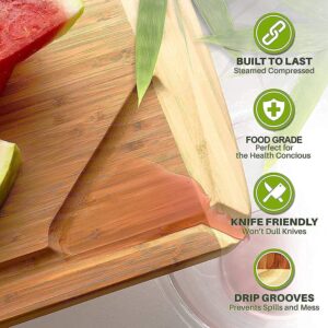 30 x 20 Inch MASSIVE XXXL Extra Large Bamboo Cutting Board and Medium-Large Wood Cutting Board : 14.5 x 11.5 Inches