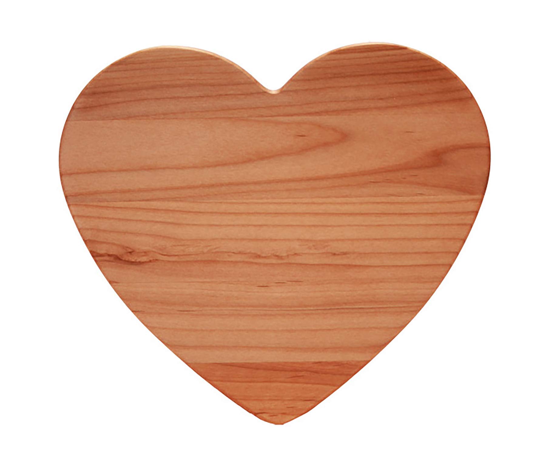 Hardwood Heart Shaped Cheese Serving Board (11" x 11" x .75")