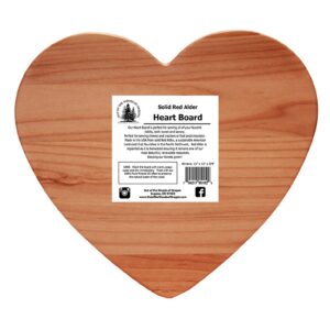 Hardwood Heart Shaped Cheese Serving Board (11" x 11" x .75")