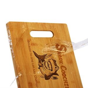 Sharkcoochie Charcuterie Board | Handmade Cutting Boards | Bamboo Board | Laser Engraved |13‘’ Sharkcoochie (B)