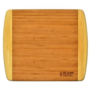 Pops Gift – Grillin Great Flippin Awesome Engraved 2-Tone Bamboo Cutting Board Custom Made For BBQ Grilling Fathers Day Birthday Christmas Grandpa Pop Pop Gift From Grandkids Grandchildren (11.5x13.5)