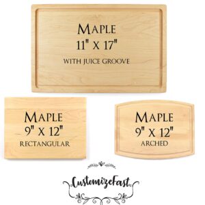 State Outline. Custom Cutting Board. Home Sweet Home. Personalized Boards. Wood Engraved. Handmade. Maple. Customized Gift.Custom Board. (Maple Wood, 9" x 12" arched with groove)