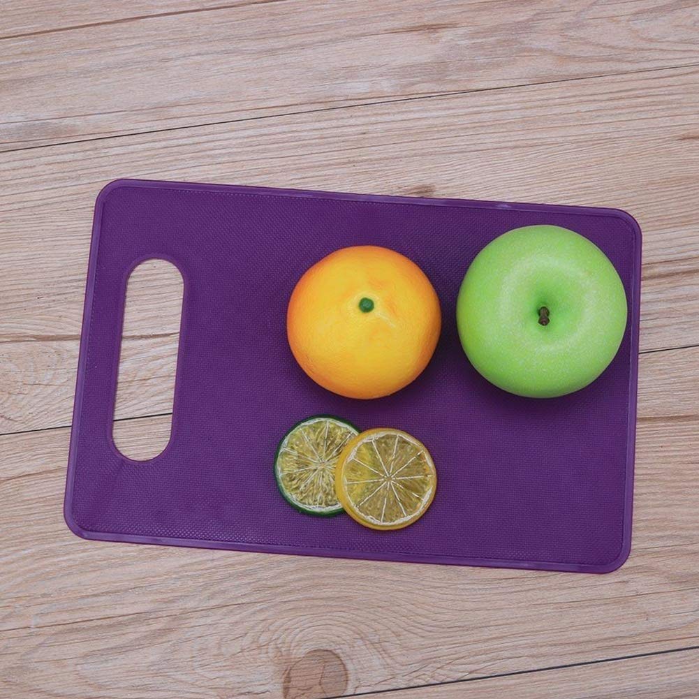 Kitchen Chopping Block Solid Color Non-slip Cutting Plate Board Cooking Tool - Purple ruiycltd