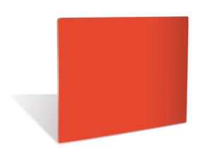 crestware 15 by 20-inch polyethylene cutting board in red