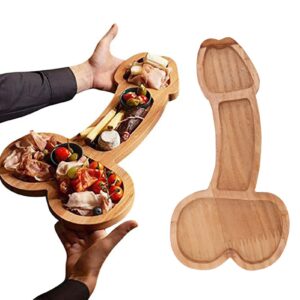 Aperitif Board, Composite Wood Trumpet Shape Cooked Food Platter Cheese Board Bread Tray for Housewarming Gift (Left)