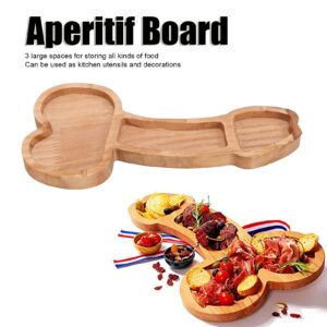 Aperitif Board, Composite Wood Trumpet Shape Cooked Food Platter Cheese Board Bread Tray for Housewarming Gift (Left)