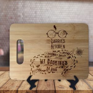 Solemnly Swear My Cooking is so Good Anniversary Wedding Gift Personalized Cutting Board Engagement Bamboo Cutting Board Chopping Block