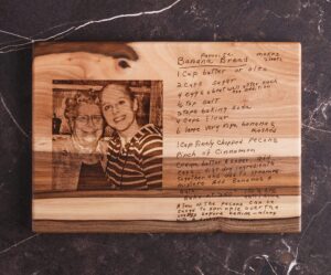 custom recipe cutting board, handwritten recipe cutting board,personalized recipe cutting board,family recipe, engraved recipe, family heirloom gift engraved grandma mom mother