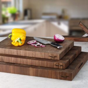 Cangshan | Thomas Keller Signature Collection Walnut End-Grain Cutting Board,12 x 18 x 1.5", Crafted in USA