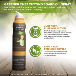 XXXL Bamboo Cutting Board and Food Grade Oil Spray by Greener Chef