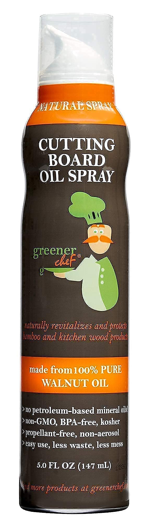 XXXL Bamboo Cutting Board and Food Grade Oil Spray by Greener Chef