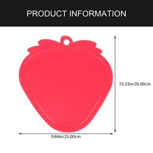 Luxshiny Cutting Board 2pcs Plastic Cutting Board Countertop Chopping Block Strawberry Shape Kitchen Cutting Sheet for Fruit Vegetables Meat Home Restaurant Use Pasta Board