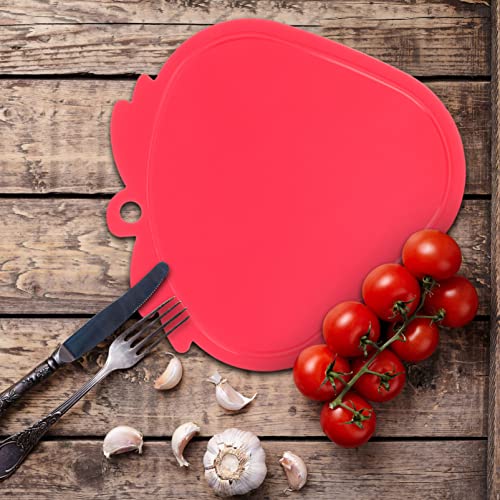 Luxshiny Cutting Board 2pcs Plastic Cutting Board Countertop Chopping Block Strawberry Shape Kitchen Cutting Sheet for Fruit Vegetables Meat Home Restaurant Use Pasta Board