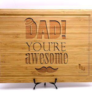 Grill Master Cutting Board for Dad or Grandpa, Steak Lover Father, With Children Names, Grill Lover Dad Gift, Personalized Cutting Board Gift for Men, BBQ Gifts, Customized Cutting Board, 9 Designs