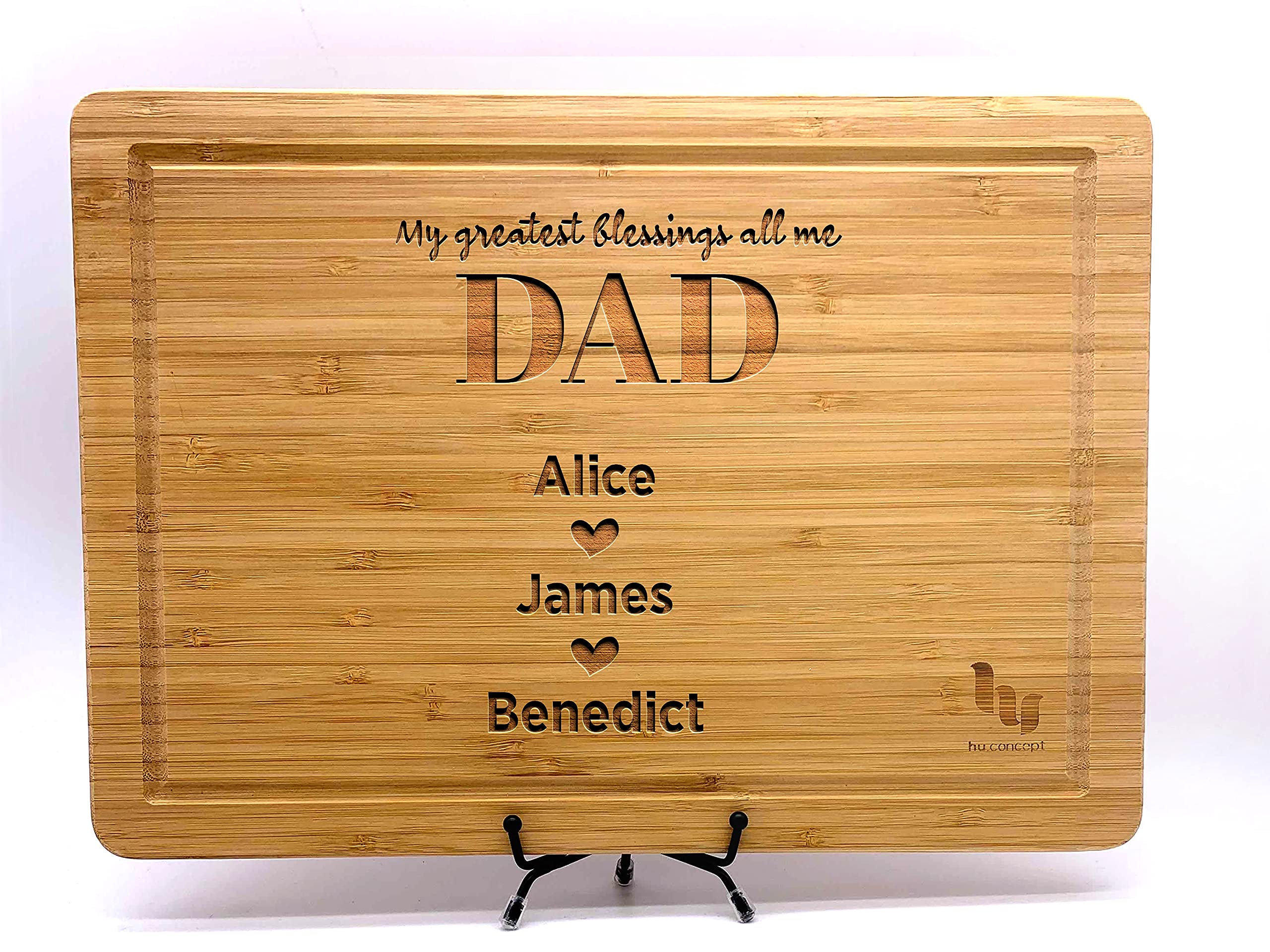 Grill Master Cutting Board for Dad or Grandpa, Steak Lover Father, With Children Names, Grill Lover Dad Gift, Personalized Cutting Board Gift for Men, BBQ Gifts, Customized Cutting Board, 9 Designs