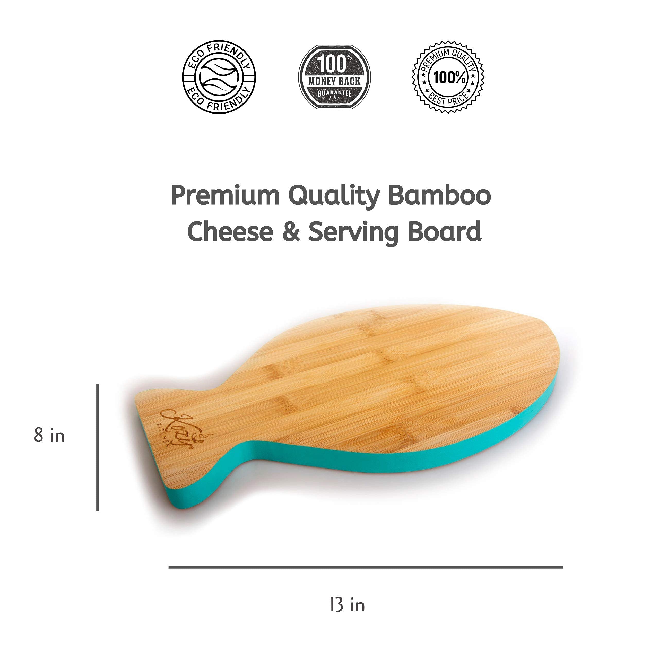 Premium Bamboo Cutting Board, Cheese board, Charcuterie, Serving Platter, By Kozy Kitchen- protective, Stylish, Eco-friendly Great for Parties