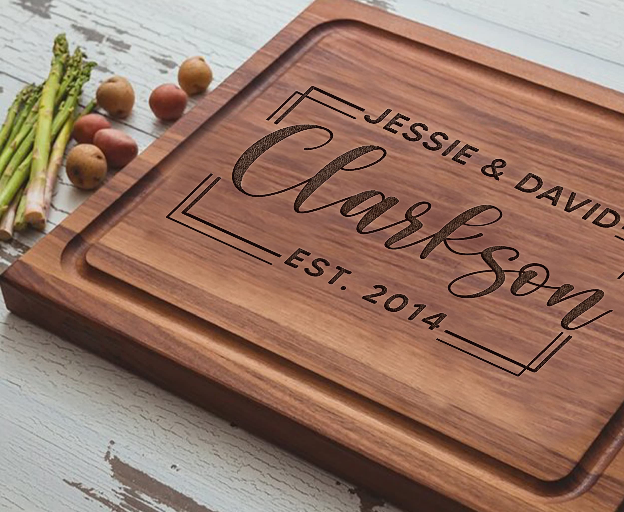 Personalized Mr and Mrs Cutting Board Wedding Gift for Couple Custom Cutting Board Housewarming Gift