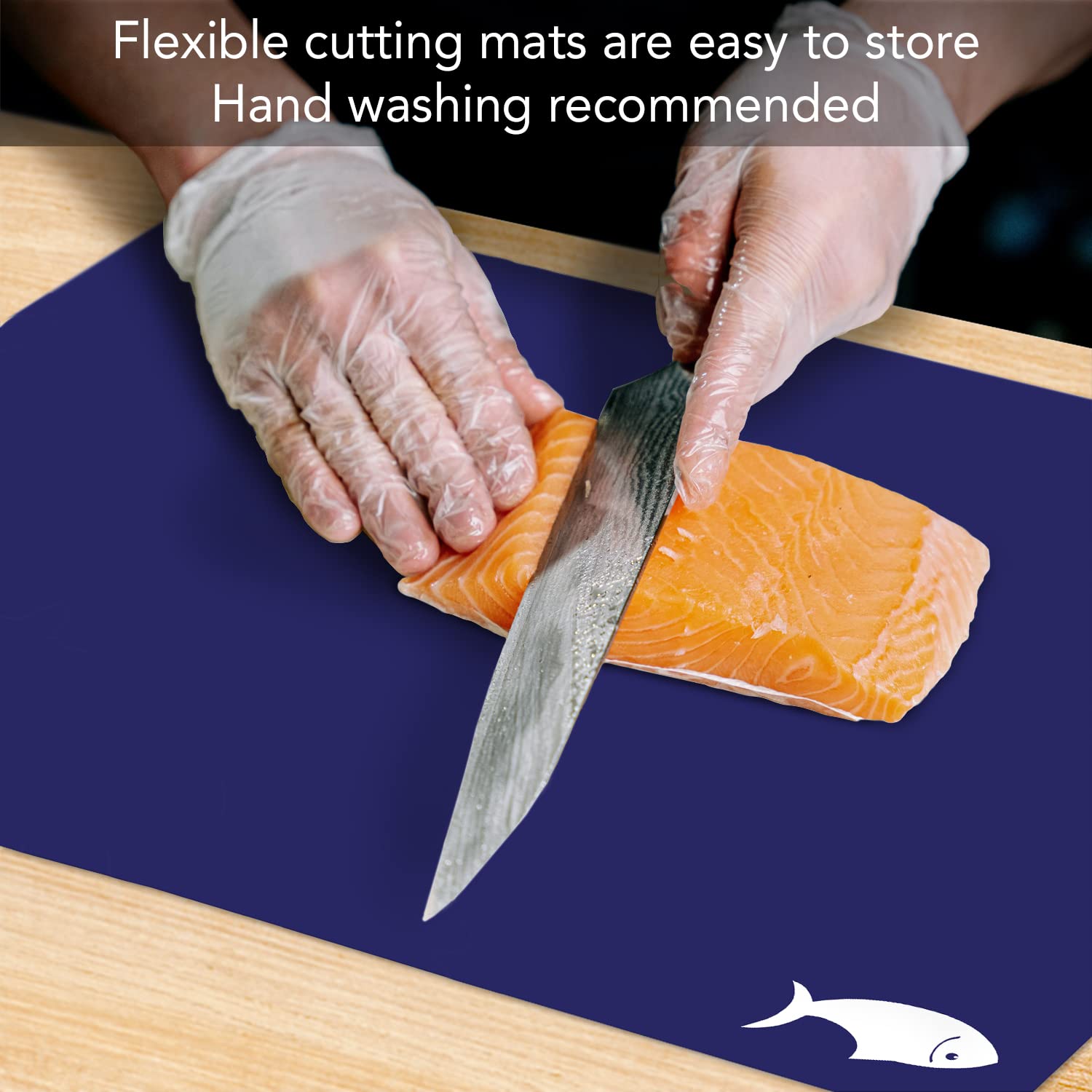 Cut N' Funnel Multi-Colored Flexible Plastic Cutting Board Mats 4 Pack Made in the USA Flexible, BPA Free, Dishwasher Safe