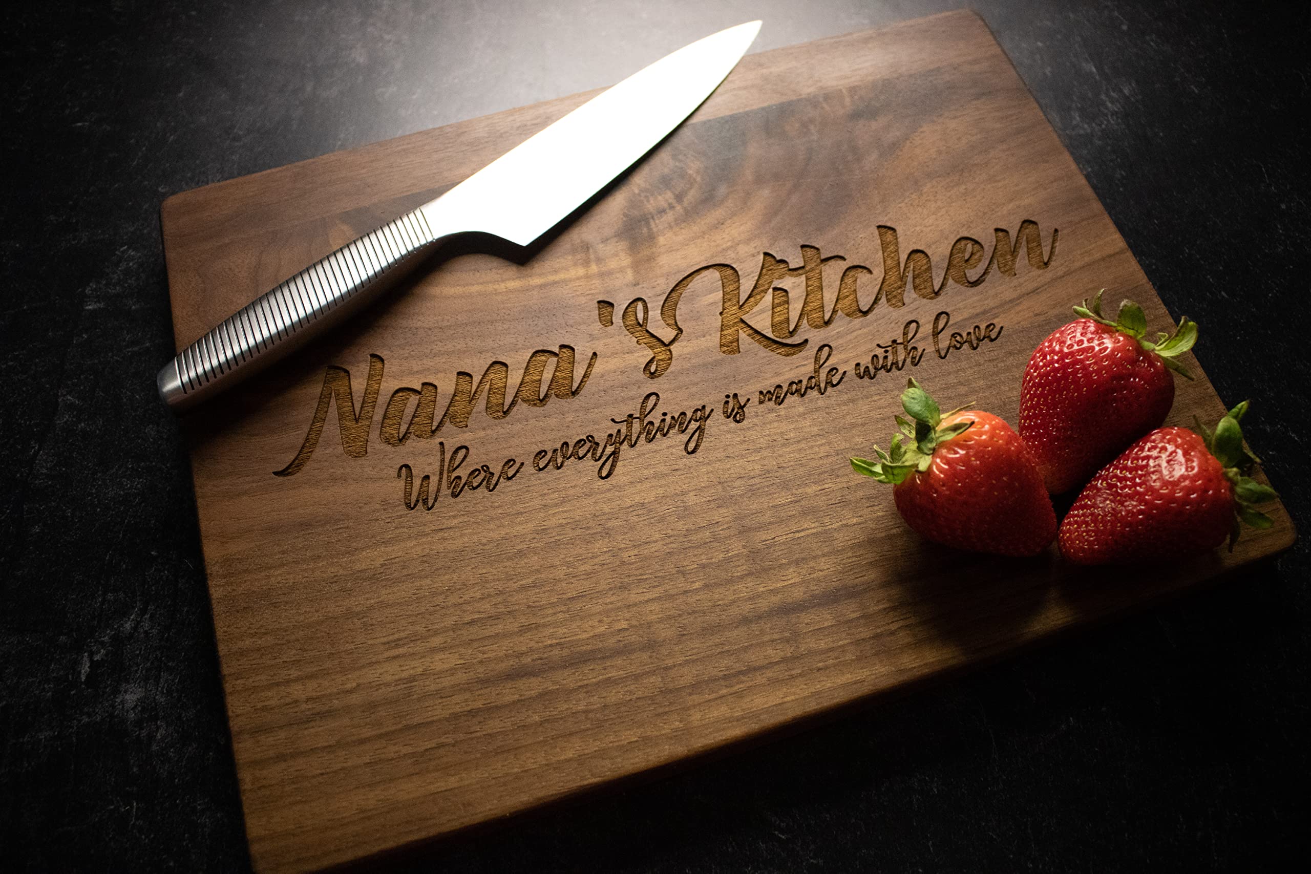 Nana’s Kitchen | Personalized Cutting Board | Engraved Nana's Granny's Grandma's Gigi's MiMi's Kitchen | Custom Housewarming Christmas 087