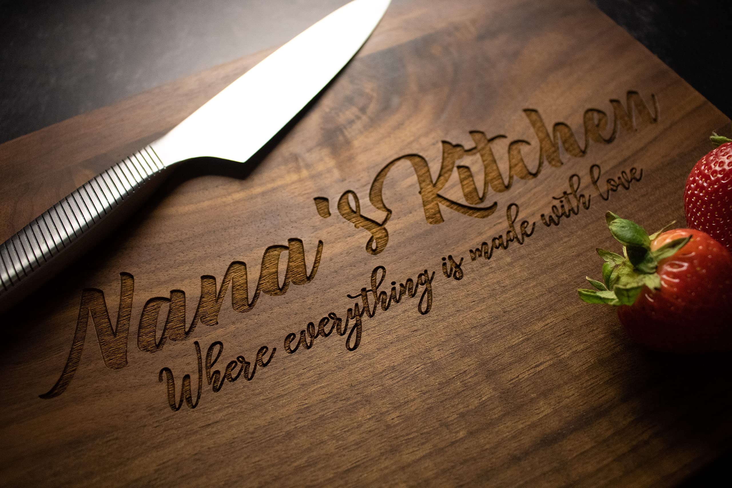 Nana’s Kitchen | Personalized Cutting Board | Engraved Nana's Granny's Grandma's Gigi's MiMi's Kitchen | Custom Housewarming Christmas 087