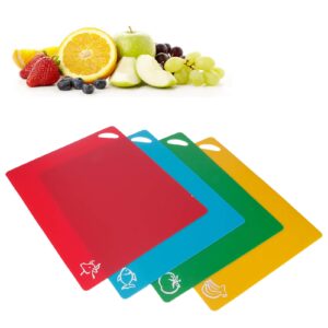 Kitchen Cutting Boards 4pcs PP Flexible Kitchen Cutting Board NonSlip Cutting Board for Vegetable Meat