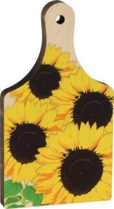9" cutting board, sunflower - made in usa