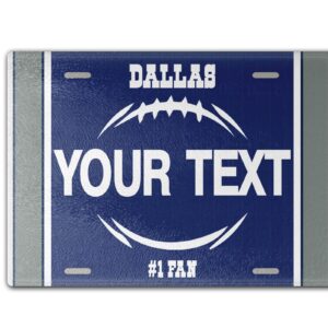 BRGiftShop Personalized Custom Name Football Team Dallas Glass Cutting Board