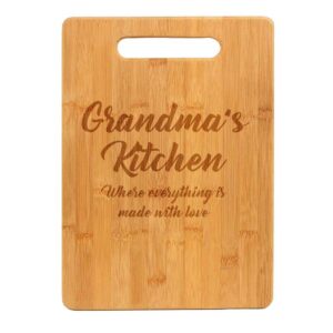 bamboo wood cutting board grandma's kitchen where everything is made with love mother