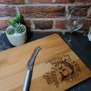 Shark Coochie Board Personalized Beech Engraved Cutting Board