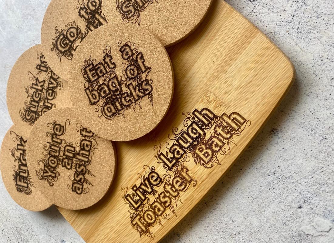 11" x 14" Live Laugh Toaster Bath Cutting Board, Bamboo Cutting Board, Engraved Cutting Board, Custom Cutting Board, Housewarming Gift