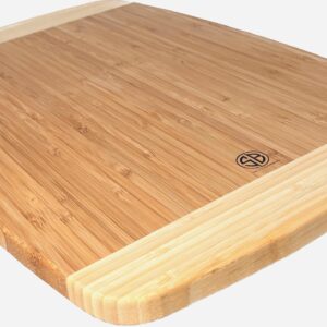 Simply Bamboo CBN118 18 X 12 Napa Multicolor Bamboo Wood Cutting Board for Kitchen | Chopping Board | Carving/Slicing Vegetables, Meat, Fruits | 100% Organic & Safe Wood - 8" x 12" x 0.75"